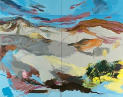 Der wandernde Blick, 2006 ,300x240cm, Eitempera und Ölfarbe auf Leinwand