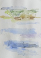 An der Elbe, 2017, 24 x 17 cm, Aquarell