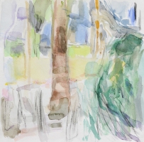 Garten (Suckow), 2016, Aquarell, 30 x 30 cm