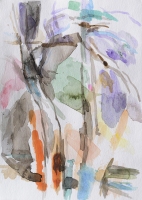Pinien, Puyloubier, 2019, 24 x 17 cm, Aquarell