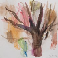 o.T., 2023, 24 x 24 cm,  Aquarell