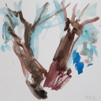 o.T., 2023, 24 x 24 cm,  Aquarell