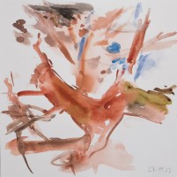 o.T., 2023, 24 x 24 cm,  Aquarell