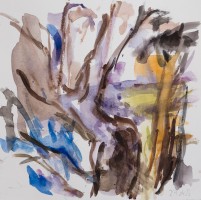 o.T., 2023, 24 x 24 cm,  Aquarell