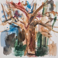 o.T., 2023, 24 x 24 cm,  Aquarell