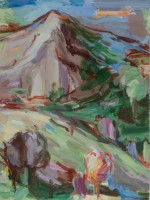 Abend, 2024, 100 x 85 cm, Eitemperau auf Leinwand