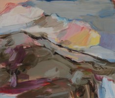 Morgen, aus der Reihe Berg, 2024, 85x100cm, Eitempera auf Leinwand