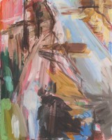 Das Flüsschen (zu Wolfgang Hilbig: Alte Abdeckerei),  2023, 50 x 40 cm, Eitempera auf Baumwolle