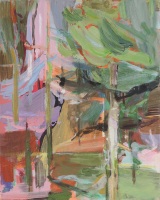 Birke, 2017, 50x40cm, Eitempera auf Leinwand