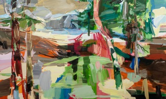 Trikolore Litauen, 2017, 175x290cm, Eitempera auf Leinwand