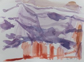 Sainte Victoire, 2023, 30 x 24 cm, Aquarell
