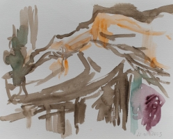 Sainte Victoire, 2023, 30 x 24 cm, Aquarell
