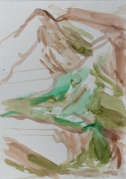 Sainte Victoire, 2023, 24 x 18 cm, Aquarell