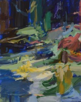 Bethaniendamm, 2019, 50x40cm, Eitempera auf Leinwand
